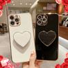 Роскошный держатель-грип для телефона в форме сердца - Подходит для всех моделей, Многоразовый, Защита от падений, Праздничный подарок