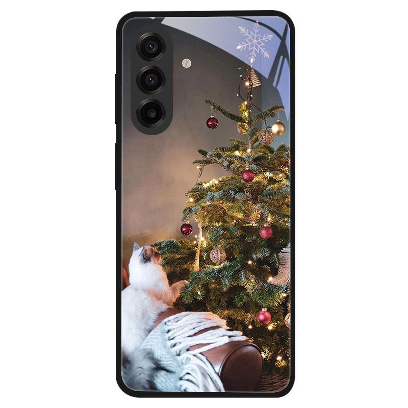 Закаленное стекло в рождественском стиле для Samsung Galaxy S24 S22 S21 S23 S25 Ultra Fe Ударопрочный чехол S25FE S25 Edge Shell Coque