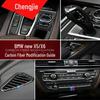 BMW X5/X6 F15/F16 Модификация интерьера и экстерьера из углеродного волокна Наклейка для украшения центральной консоли, рычага КПП и воздуховодов