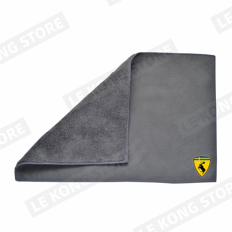 Car Prancing Moose Logo Cleaning Drying Cloth Car Wash O4 Towel Soft Wash Double Layer Rags For Volvo XC40 XC60 XC90 XC70 V60 S40