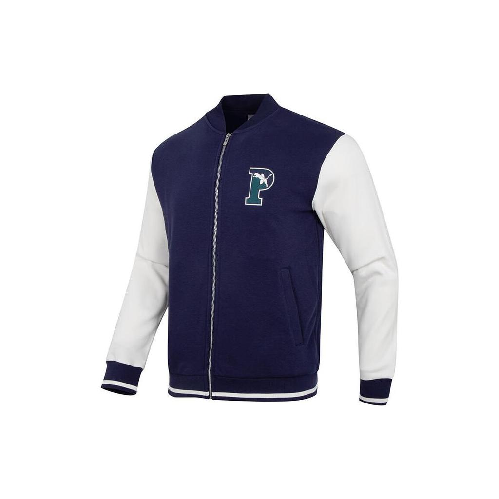 Puma Color Block Letter Print Sports Casual Jacket Men Jackets Blue 678713-06