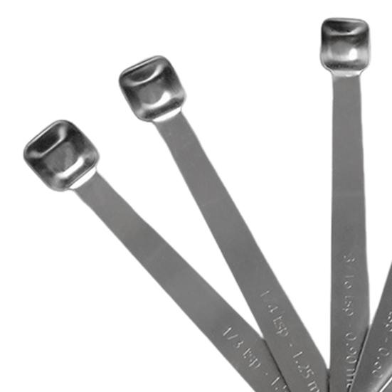 5Pcs Stainless Steel Measuring Spoons Set Square Mini Measuring Spoon Spice Spoons Dosing Spoons for Kitchen Home Cooking