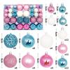 100pcs 3/4/6cm Christmas Ball Set Delicate Shatterproof Christmas Tree Decoration Pendant Painted Waterproof Electroplated Ball