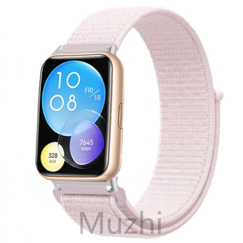 Нейлоновый ремешок для Huawei Watch Fit 2 Ремешок для умных часов Аксессуары для замены браслета Correa Huawei Watch fit2 active