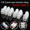 10/50/100pcs CH2 Spring Quick Wire Connectors Cable Clamps Terminal Block LED Strip Light Replace Electrical Tapes Cable Clamp Tools