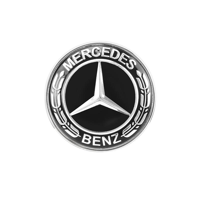 TVE4 Ornaments Car Metal Flat Hood Emblem Front Badge Logo For Mercedes Benz
