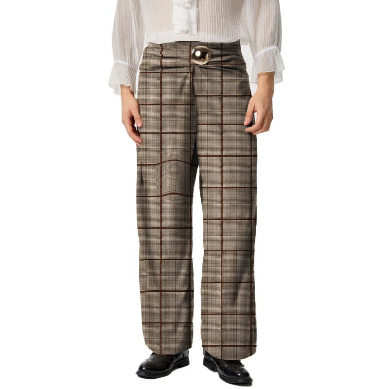 INCERUN Мужские брюки с застежкой-молнией сбоку и перекрученной талией, длинные брюки с широкими штанинами