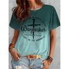 Summer 3D Cross Faith Printed Short Sleeve Women's T-shirts