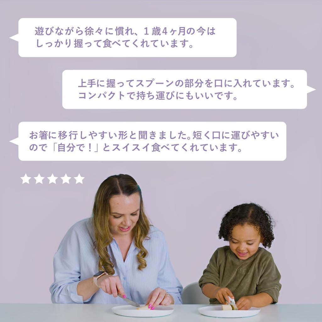 Ешьте самостоятельно с 1 года. Набор из 2 ложек и вилок. Подарочный набор столовых приборов для малышей, начинающих кормить грудью [официальный DODDL] старый! [Детское питание, столовые приборы, принадлежности]