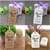100pcs Tag +20 Meter Rope Handmade Self Hanging Tag. Thank You for Celebrating with Us. Tags Gift Baking, Packaging Decoration