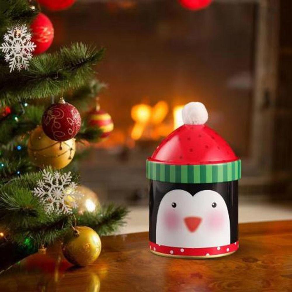 Santa Claus/Snowman/Penguin Christmas Candy Storage Box Christmas Biscuits Cookie Jar  New Year