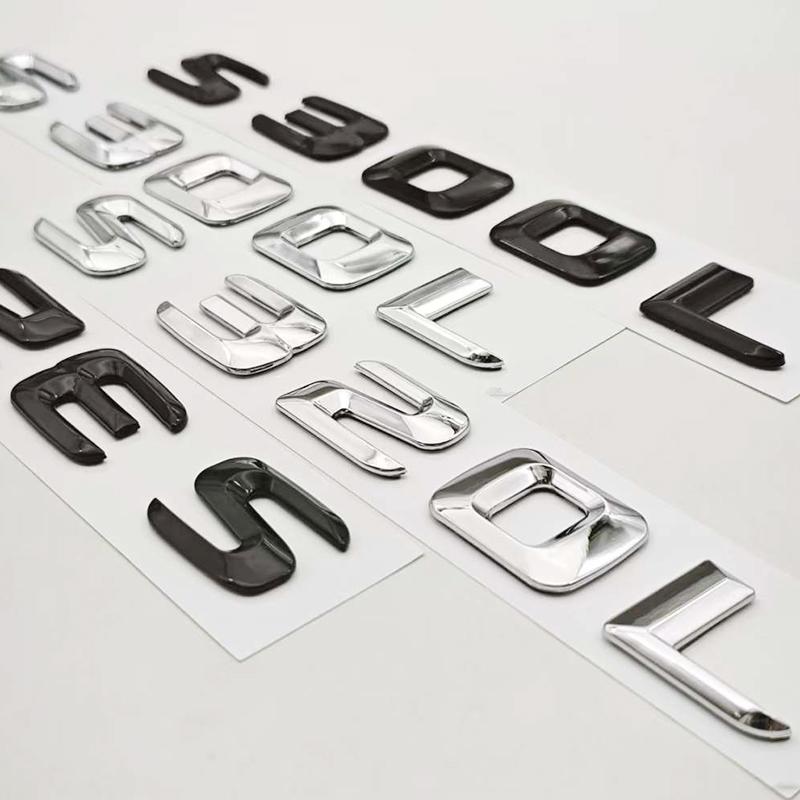3D ABS Car Letters Logo S300L S320L Badge Sticker Emblem Decals For Mercedes Benz S Class S300L S320L V221 V222 Tail Accessories BX5