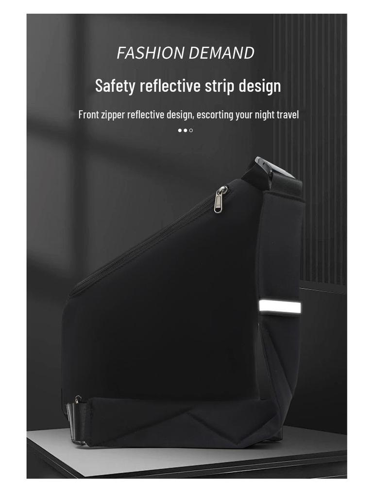 Мужская многофункциональная треугольная сумка через плечо - Повседневная наплечная и спортивная нагрудная сумка для велоспорта на открытом воздухе