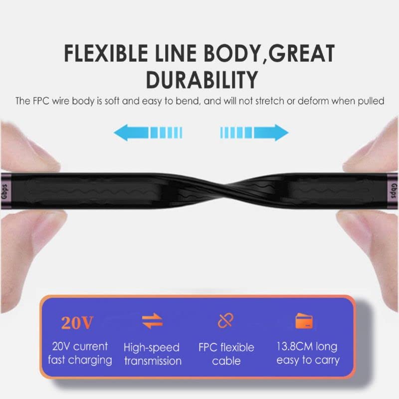 Cablecc USB Type A Female на USB Type A Male Удлинительный Плоский Тонкий FPC Кабель для Передачи Данных 10 Гбит/с 13 см для Ноутбуков Настольных Компьютеров 3.1 3.0 &
