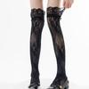 Elegant Anime Knees High Socks With Lace Trim Breathable Nylon Socks Costume Accessory For Cosplay And Daily Wear