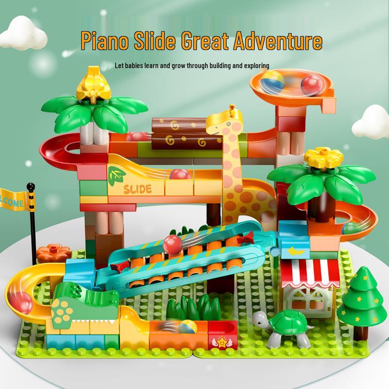 Feile Совместимый LEGO Duplo Большой Кубик Ксилофон Горка Шарик Детская Образовательная Игрушка