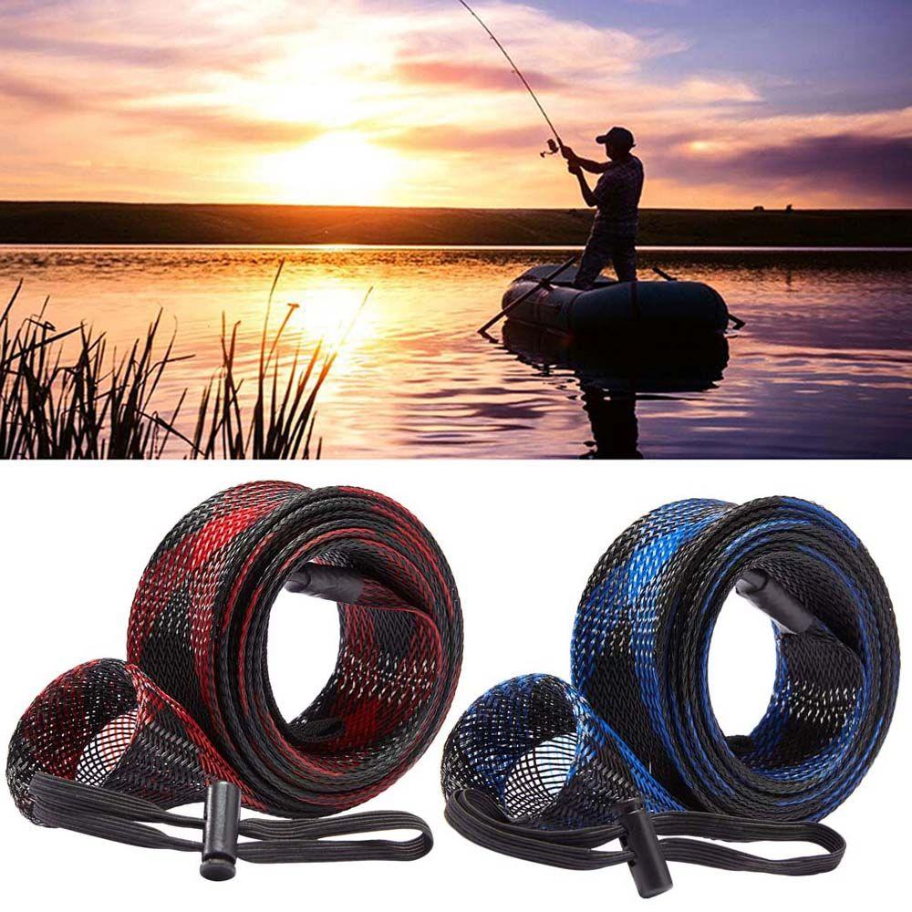 Fishing Supplies Braided Mesh Fishing Spinning Rod Fishing Rod Cover Fishing Rod Protector Fishing Pole Glove Rod Sleeve