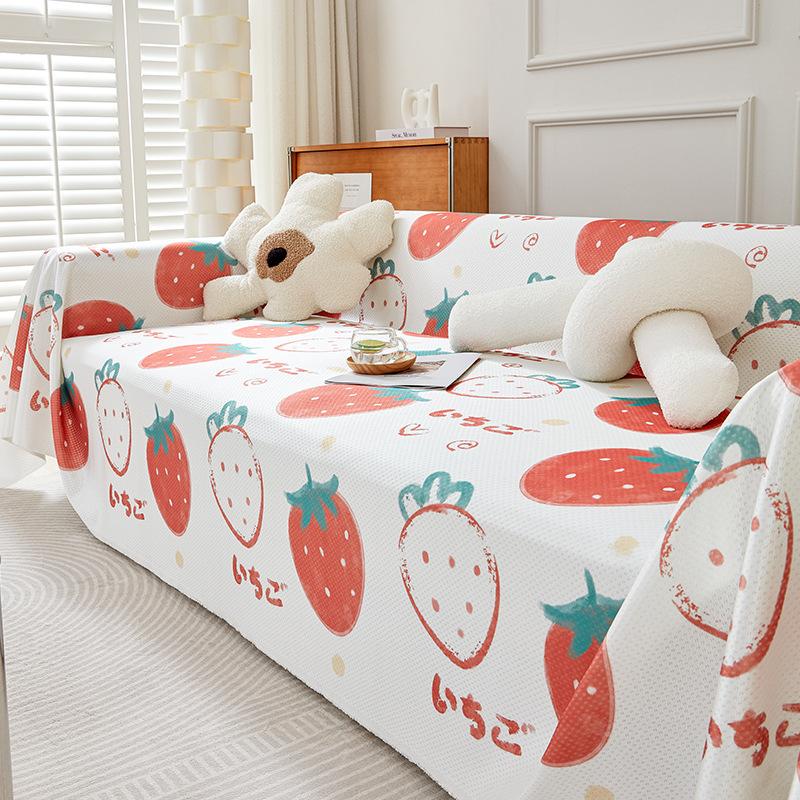 Ледяной шелк, чехол для дивана, лето, лето, милый мультфильм, полотенце для дивана, универсальный универсальный кожаный чехол для дивана, полное покрывало, одеяло