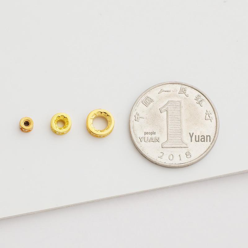 S925 Sterling Silver Diamond Spacer Beads for DIY Crystal Bracelets