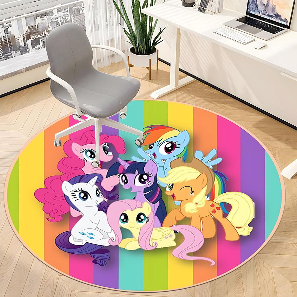 1PC My Little Pony Office Round Rug, Non-slip, Soft and Durable Office Rug for Interior Decoration, Perfect for Office yy250915114