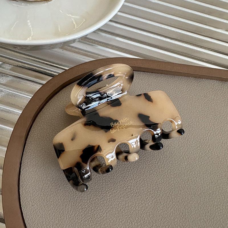 Элегантная корейская заколка для волос Gold Label 2023 для женщин - средняя заколка-акула для затылка