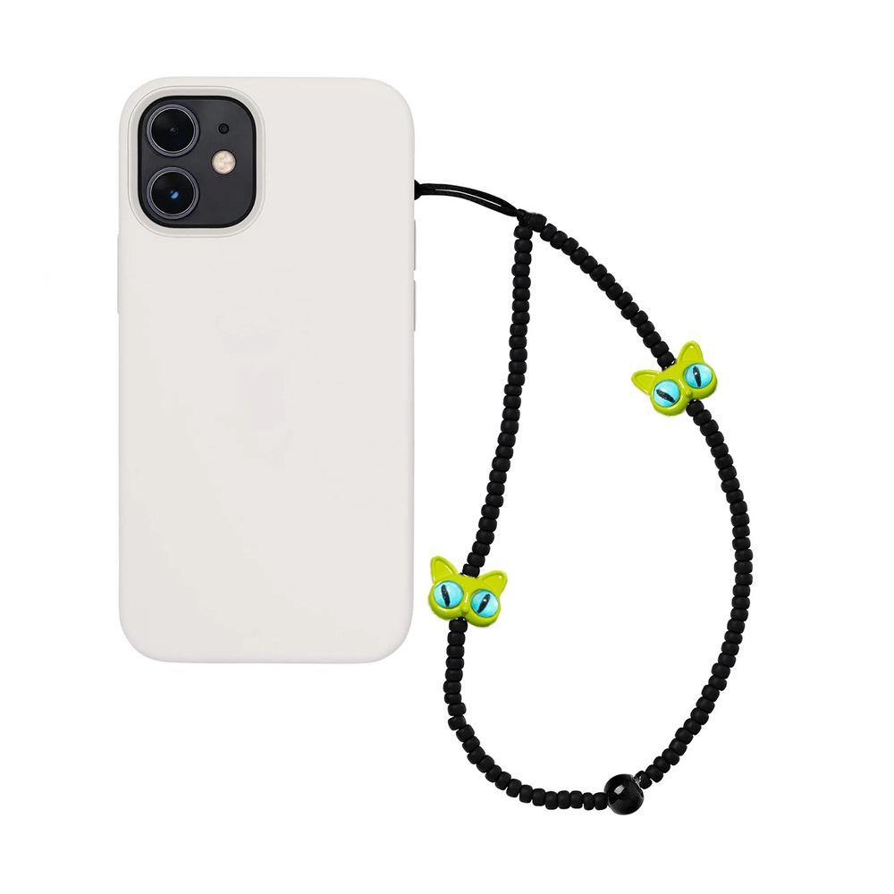 HERLOOK Phone Chain Cute Animal Black Cat Phone Charm Korea Mobile Strap Y2K Accesories for Women Cellphone Lanyard