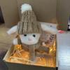 Ручная работа, мини-кролик, обнимашки, пасхальный подарок с открыткой, плюшевая фигурка кролика в коробке, милый карманный кролик, подарок для эмоциональной поддержки женщинам, мужчинам