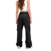 Women Cargo Sweatpants Stacked Pants Warm Fleece Drawstring Waist Casual Joggers Trousers