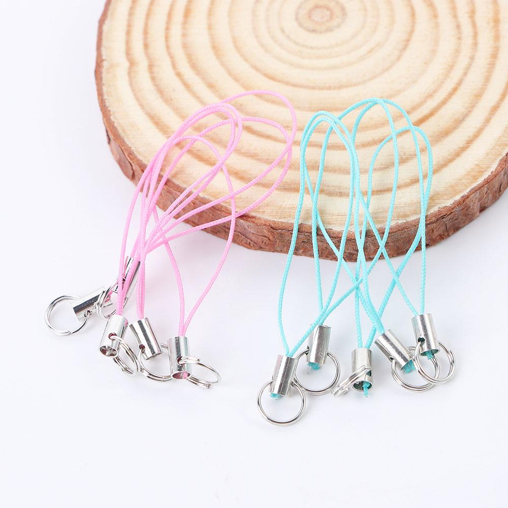 Double Ring Mobile Phone Handmade Materials Strap Strings Jewelry Key Ring Key Chain Jewelry Making