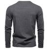 Men's Solid Color Button Collar Long Sleeve Sweatshirt Men's Sports Large Size Casual Button Collar Top