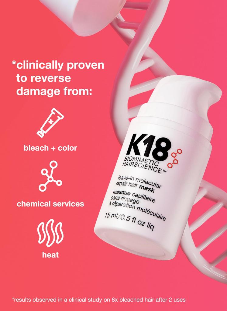K18 Hair Mask Molecular Repair Hair Mask 15ml Leave-in