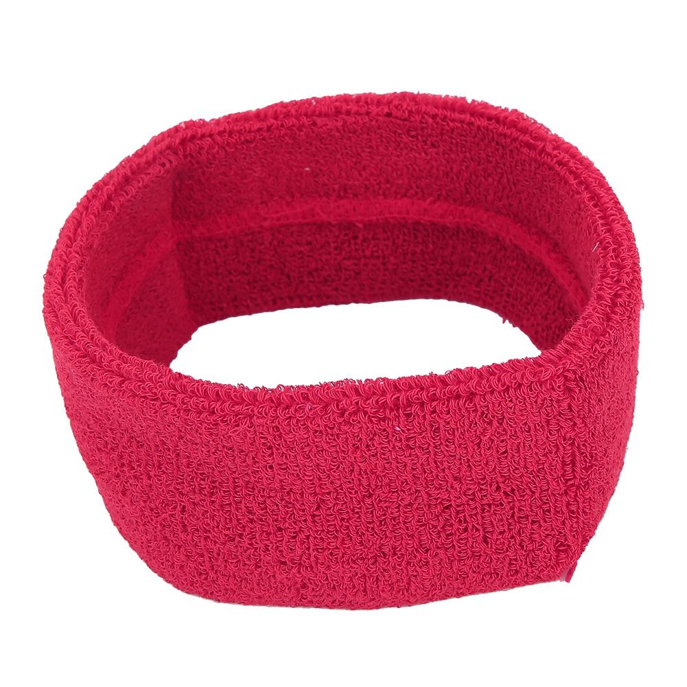 Unisex Sports Elastic Breathable Soft Warm Sweat Absorbing Hairband Head Wear (Red Rose)