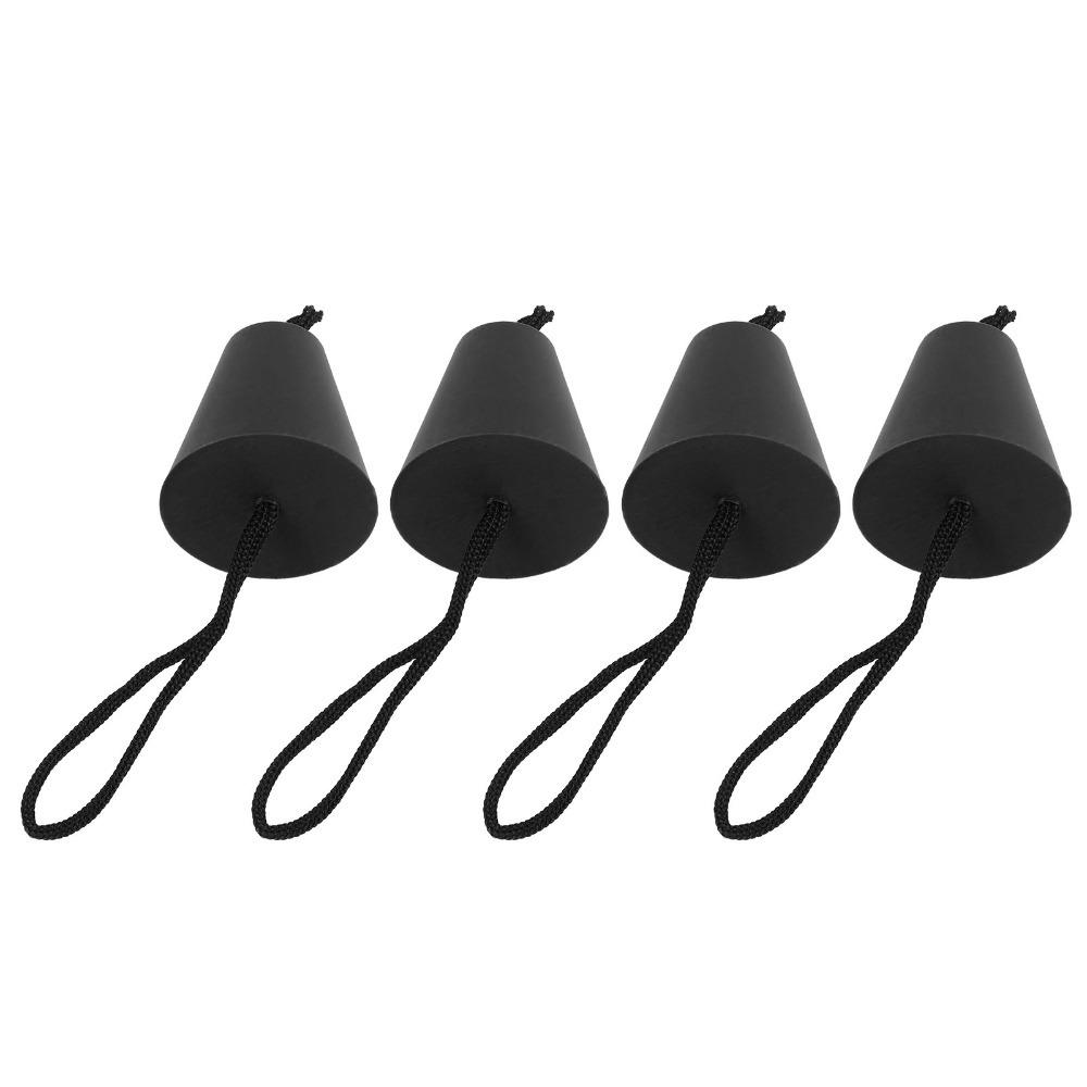 4PCS With Lanyard Scupper Plug Kit Flexible Silicone Universal Kayak Plug for Kayaks