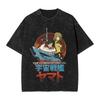 Gundam Wing Tallgeese Ozms Printed Tshirt Mens and Womens Washed Tshirt High Quality Vintage Cotton Tshirt Harajuku Tops