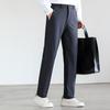 FAPAI Men's Easy-Care Elastic Waist Straight-Leg Dress Pants
