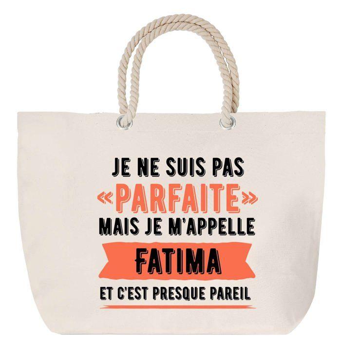 Sac de plage anse corde - PLANETEE - Fatima - Grand format - Coton - Personnalisé (prénom)