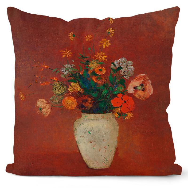 Новый Ретро Французский Стиль Абстрактная Иллюстрация Украшение Модельной Комнаты Дом Спальня Прикроватный Диван Подушка Чехол для Подушки