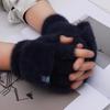 Winter Warm Plush Fingerless Flip-Top Gloves - Thick, Cold-Proof Outdoor Gloves & Internet Trend