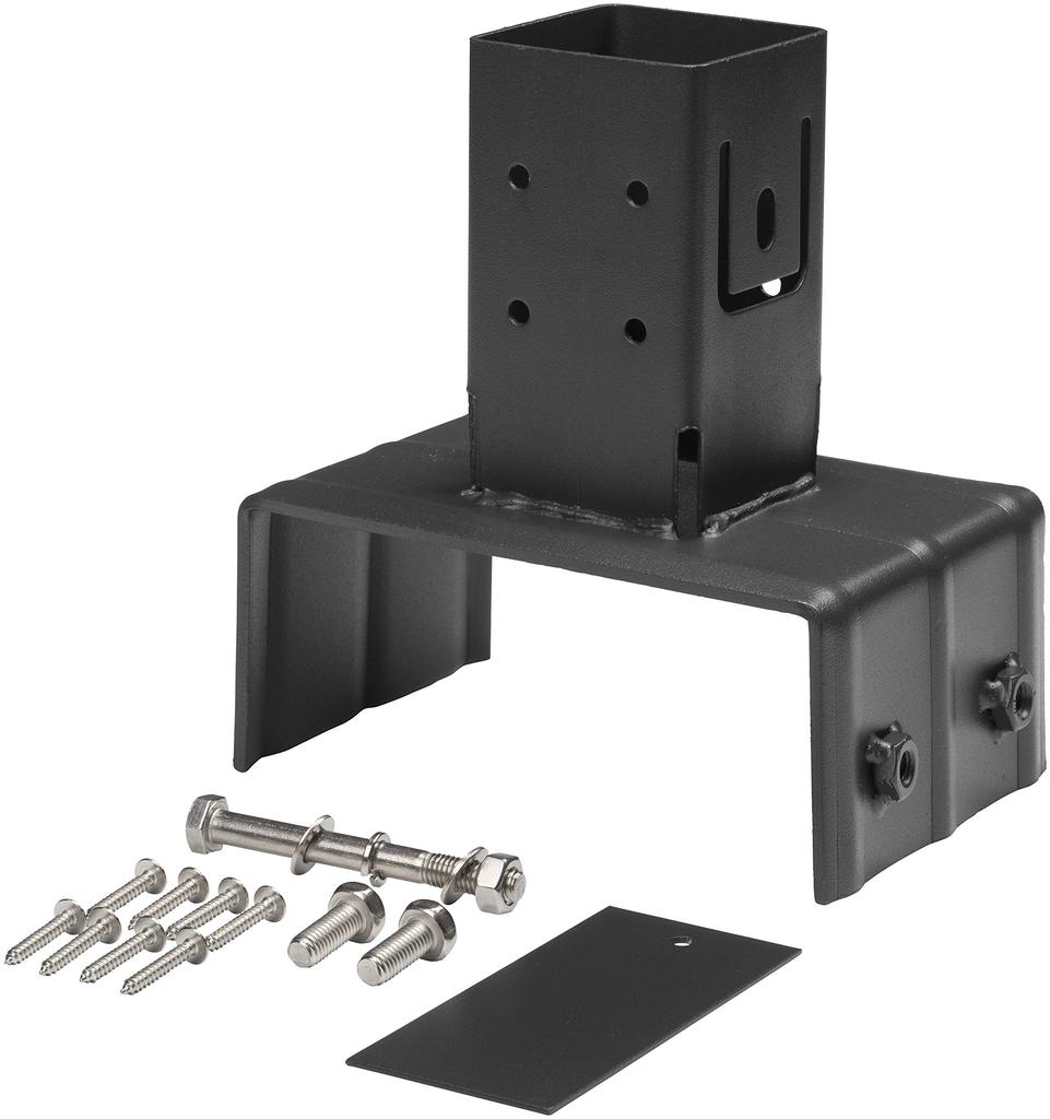 Takasho Home EX Pillar Fixing Bracket for 15cm Blocks, Matte Gray, Fence, Privacy Screen, Garden [HEX-05]