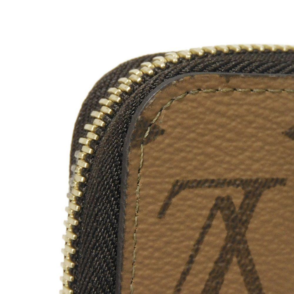 Used 12564 Zippy Wallet M82444 7940 New Model Black Zip Around RFID Excellent Condition Monogram Reverse Brown Unisex