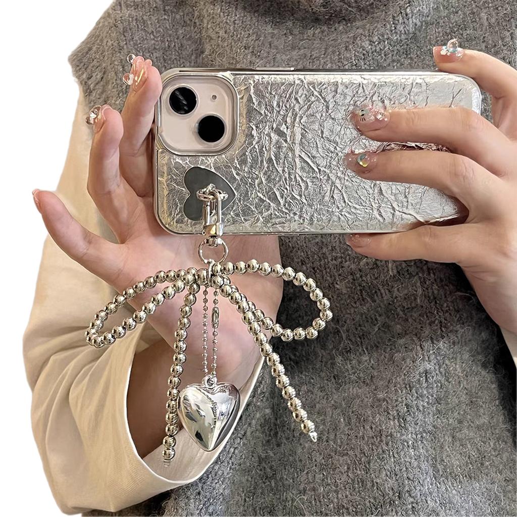 Брелок в виде сердца с бантом из бисера, милые украшения, брелок, украшение для рюкзака, сумки, подвеска, подарок для девочек и женщин