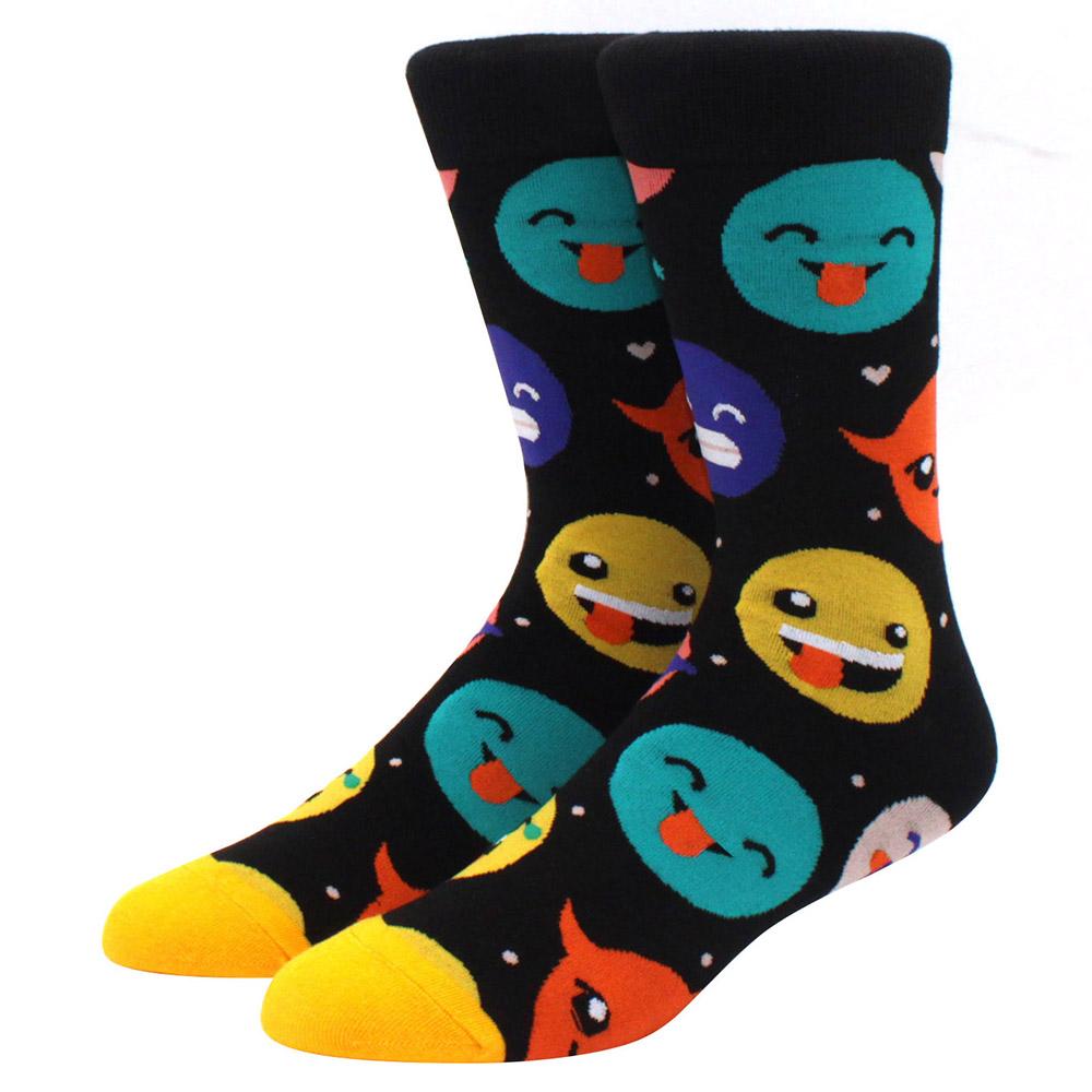 New Happy Mens Socks Women Novelty Cartoon Sock Combed Cotton Funny Men's Big Size Crew Harajuku Hip Hop Thick Long Socks