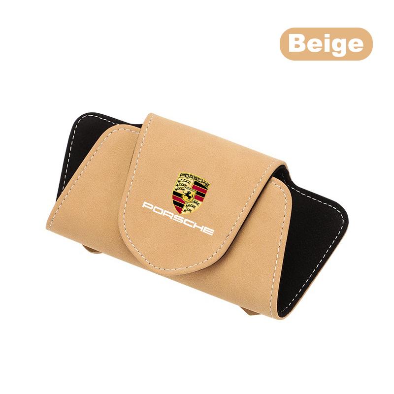 Автомобильный футляр для очков На солнцезащитный козырек Коробка для хранения солнцезащитных очков Зажимы Для Porsche Cayenne Panamera Macan Boxster 911 Carrera 928 944 Аксессуар