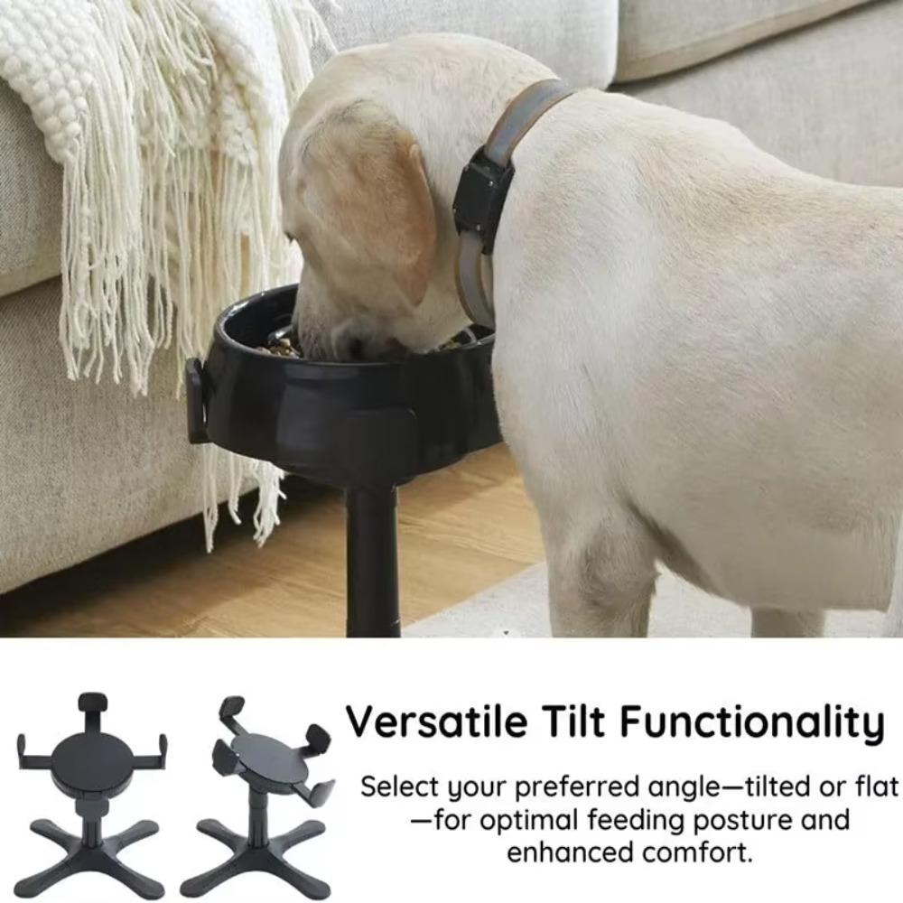 Removable Dog Food Bowl Stand Adjustable Height Angle Liftable Pet Dispenser Water