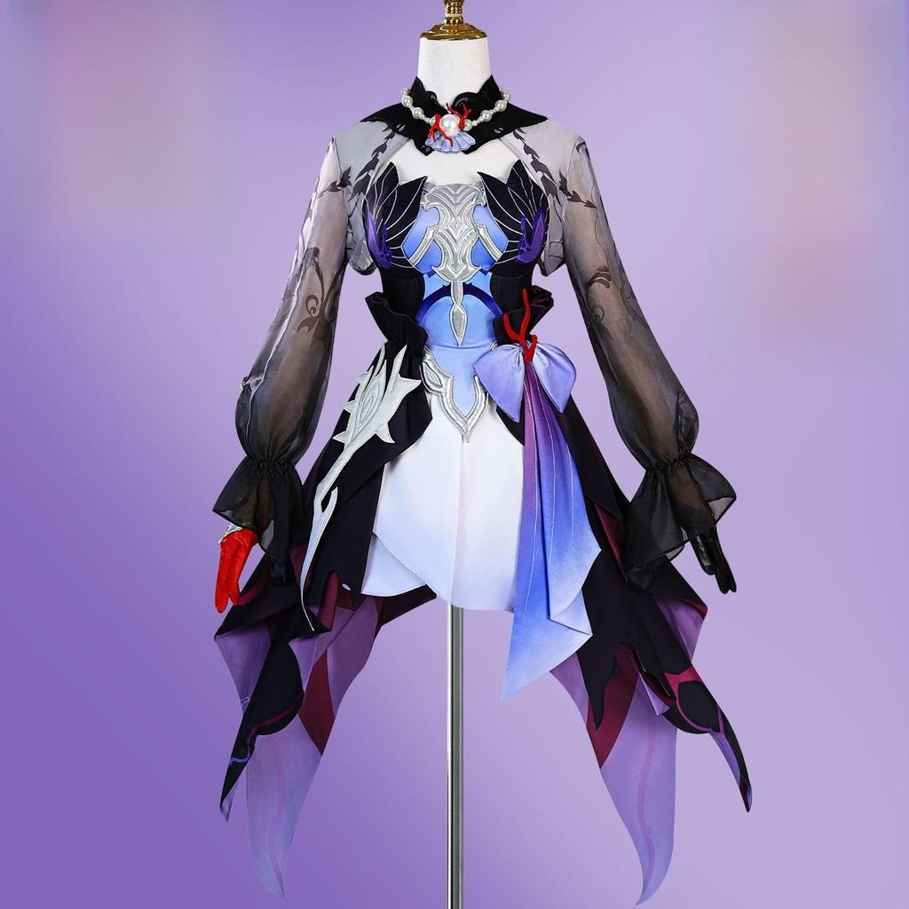 Star Rail Honkai Girl Косплей Костюм Полиэстер Ткань Аксессуары Веера Аниме