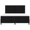 Box Spring Bed with LED Light Strips Black 180 x 200 cm Fabric