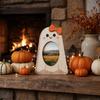 Holiday Gift Photo Holder Halloween Wooden Frame, Pumpkin/Ghost Picture Frame for Wall Personalized Hanging or Desktop Display, Home Decor Sturdy Wood