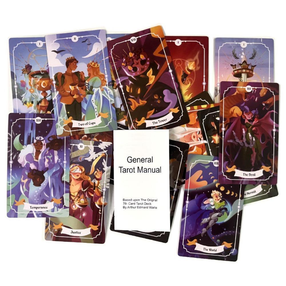 Колода Таро Witchy Magic размером 12*7 см. Очаровательная колода Таро из 78 карт, созданная с волшебными и очаровательными иллюстрациями и простым для понимания путеводителем.