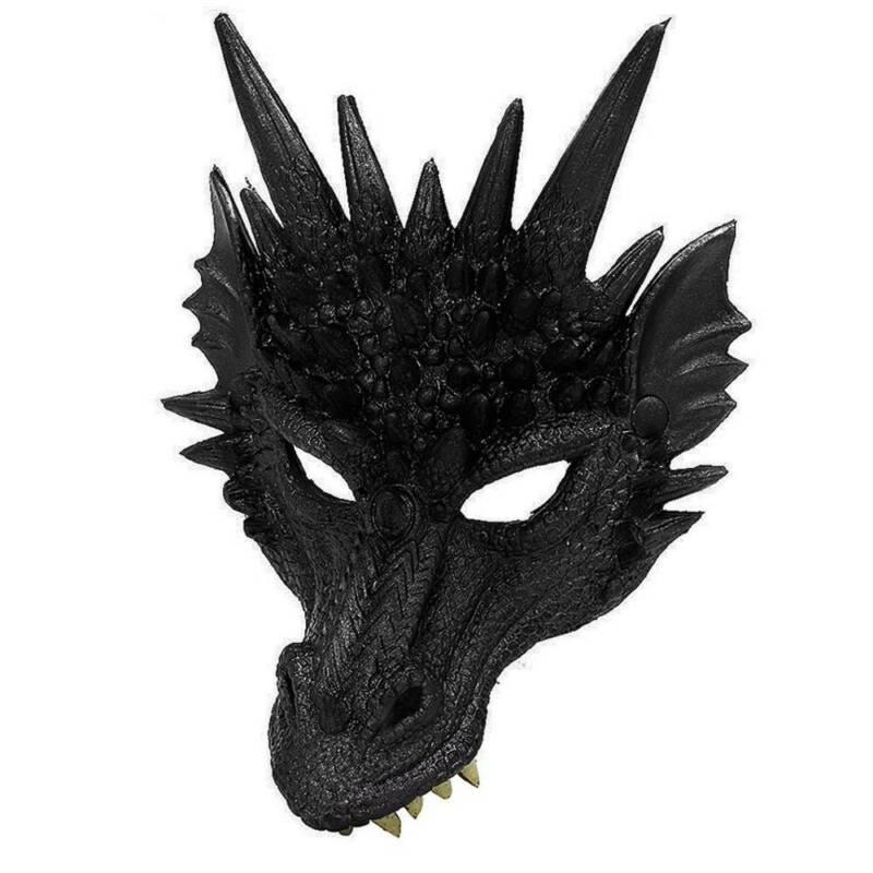 Unisex Adult 3D Dragon Mask Carnival Party Horror Facepiece Cosplay Fancy Dress Props for Halloween CDN