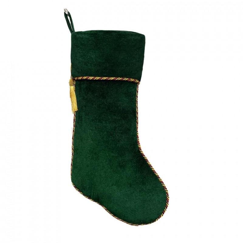 Velvet Christmas Stocking 18 Inch Hanging Sock Xmas Fireplace Home Decor
